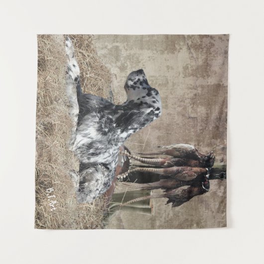 Englischer Setter, Fasanenjagd Wandteppich (Vorderseite (Horizontal))