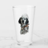 Englischer Setter Glas (Vorderseite)