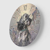 Englischer Setter Große Wanduhr (Winkel)