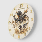 Englischer Setter  Große Wanduhr (Winkel)