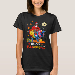 Englischer Setter Happy Hallothanksmas Halloween D T-Shirt