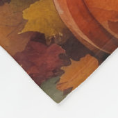 Englischer Setter im Herbst hinterlässt Erntedank Fleecedecke (Ecke)