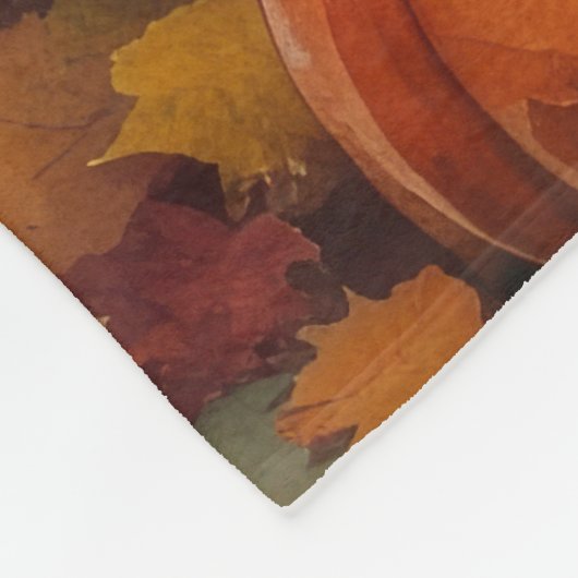 Englischer Setter im Herbst hinterlässt Erntedank  Fleecedecke (Ecke)