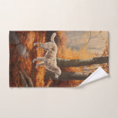 Englischer Setter im Herbst Leaves Fall Inspiriert Badhandtuch Set (Handtuch)