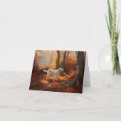 Englischer Setter im Herbst Leaves Fall Inspiriert Karte (Vorderseite)