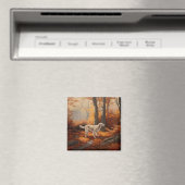 Englischer Setter im Herbst Leaves Fall Inspiriert Magnet (In Situ (Geschirrspüler))