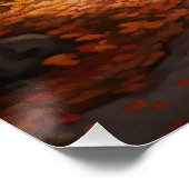 Englischer Setter im Herbst Leaves Fall Inspiriert Poster (Ecke)