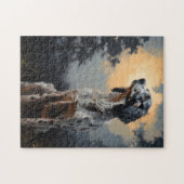 Englischer Setter in der Nacht Puzzle (Horizontal)