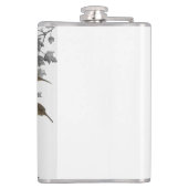 Englischer Setter in Schwarzweiß Flachmann (Rückseite)