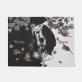 Englischer Setter in Schwarzweiß Fußmatte (Vorderseite)