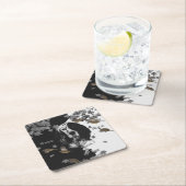 Englischer Setter in Schwarzweiß Rechteckiger Pappuntersetzer (Vor Ort)