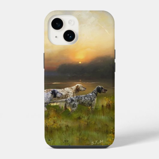 Englischer Setter iPhone Hülle (Rückseite)