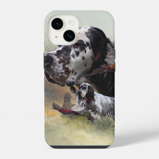 Englischer Setter iPhone Hülle (Rückseite)
