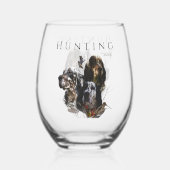 Englischer Setter, Jagd Weinglas Ohne Stiel (Rückseite)