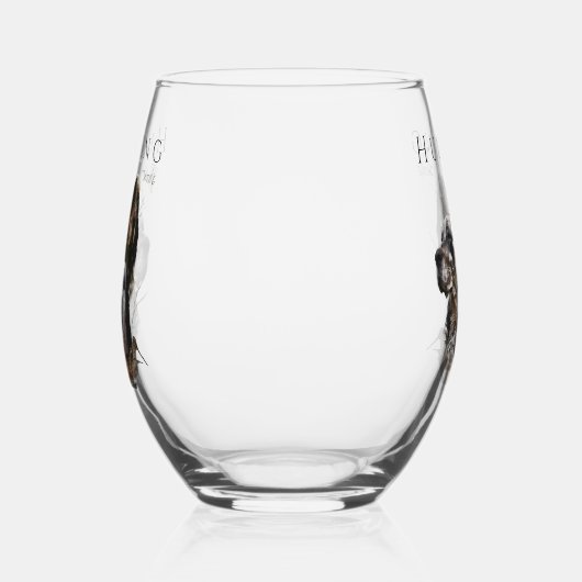 Englischer Setter, Jagd Weinglas Ohne Stiel (Rechts)