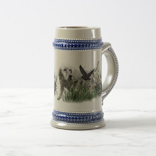 Englischer Setter, Jagdsaison Bierglas (VorderseiteRechts)