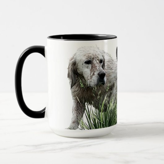 Englischer Setter, Jagdsaison Tasse (Links)
