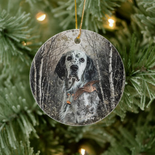 Englischer Setter  Keramik Ornament