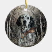 Englischer Setter Keramik Ornament (Vorne)