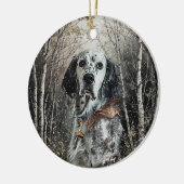 Englischer Setter Keramik Ornament (Links)