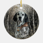 Englischer Setter Keramik Ornament (Hinten)