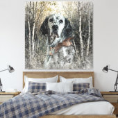 Englischer Setter Leinwanddruck (Insitu (Schlafzimmer))