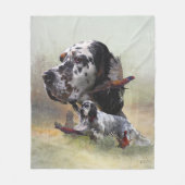 Englischer Setter mit Fasan, Kunst Fleecedecke (Vorderseite)