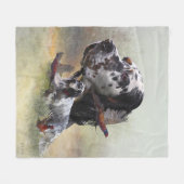Englischer Setter mit Fasan, Kunst Fleecedecke (Vorderseite (Horizontal))