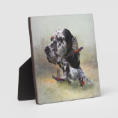 Englischer Setter mit Fasan, Kunst Fotoplatte (Vorderseite)