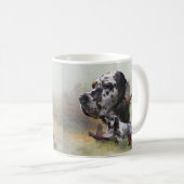 Englischer Setter mit Fasan, Kunst Kaffeetasse (VorderseiteRechts)