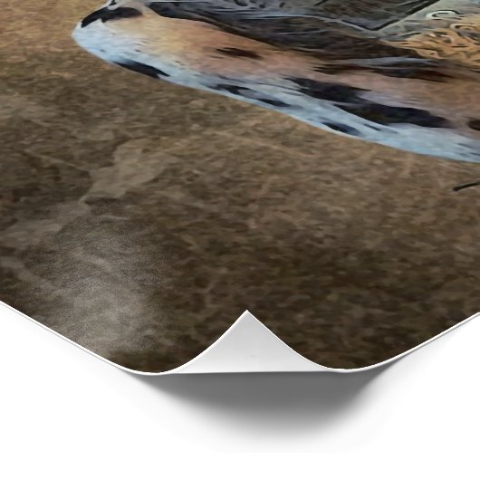 Englischer Setter mit Fasan, Kunst Poster (Ecke)