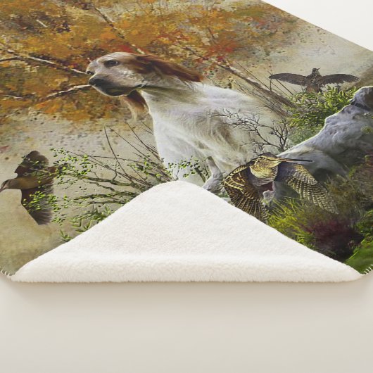 Englischer Setter mit Fasan, Kunst Sherpadecke (3/4)