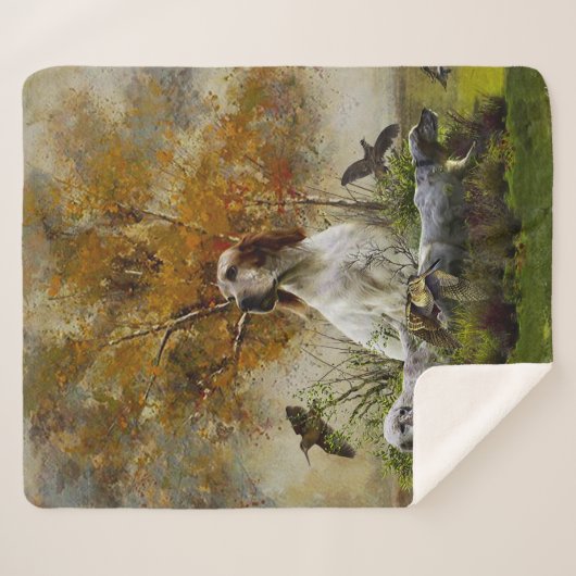 Englischer Setter mit Fasan, Kunst Sherpadecke (Vorderseite (Horizontal))