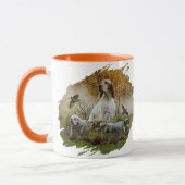 Englischer Setter mit Fasan, Kunst Tasse (Links)