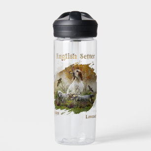 Englischer Setter mit Fasan, Kunst Trinkflasche