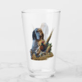 Englischer Setter mit Fasanen, Kunst Glas (Rückseite)