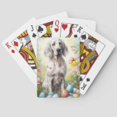 Englischer Setter mit Ostereiern Spielkarten (Rückseite)