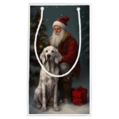 Englischer Setter mit Weihnachtsmann Weihnachten Kleine Geschenktüte (Vorderseite)