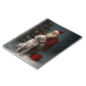 Englischer Setter mit Weihnachtsmann Weihnachten Notizblock (Linke Seite)