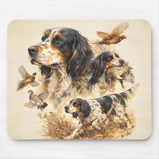 Englischer Setter  Mousepad (Vorne)