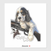 Englischer Setter, niedlicher Welpe Aufkleber (Blatt)