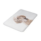 Englischer Setter Orange Belton Malerei Dog Art Badematte (Schrägansicht)