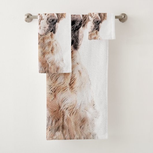 Englischer Setter Orange Belton Malerei Dog Art Badhandtuch Set (Insitu)