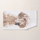 Englischer Setter Orange Belton Malerei Dog Art Badhandtuch Set (Handtuch)