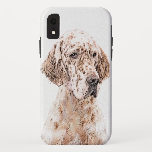 Englischer Setter Orange Belton Malerei Dog Art Case-Mate iPhone Hülle (Rückseite)