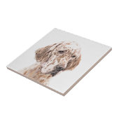 Englischer Setter Orange Belton Malerei Dog Art Fliese (Seite)
