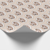 Englischer Setter Orange Belton Malerei Dog Art Geschenkpapier (Ecke)