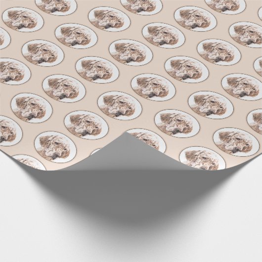 Englischer Setter Orange Belton Malerei Dog Art Geschenkpapier (Ecke)