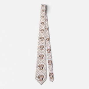 Englischer Setter Orange Belton Malerei Dog Art Krawatte