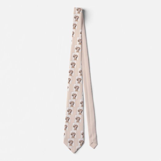 Englischer Setter Orange Belton Malerei Dog Art Krawatte (Vorderseite)